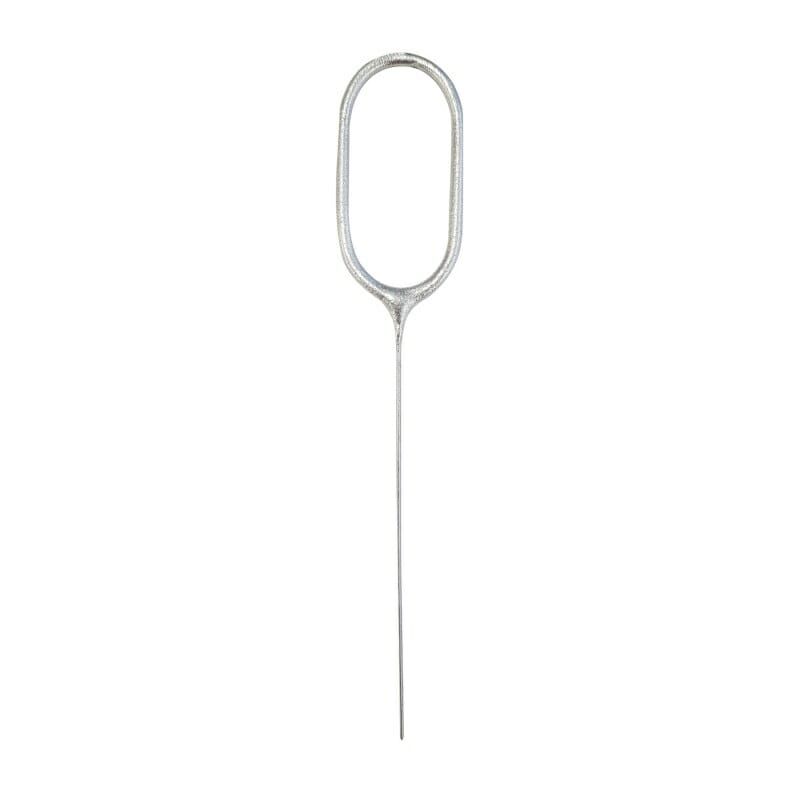 Birthday Silver Glitz Sparkler 17.8cm - Number 0