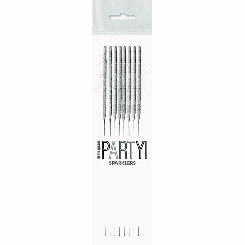 Birthday Silver Glitz Sparklers 17.8cm - 8pk
