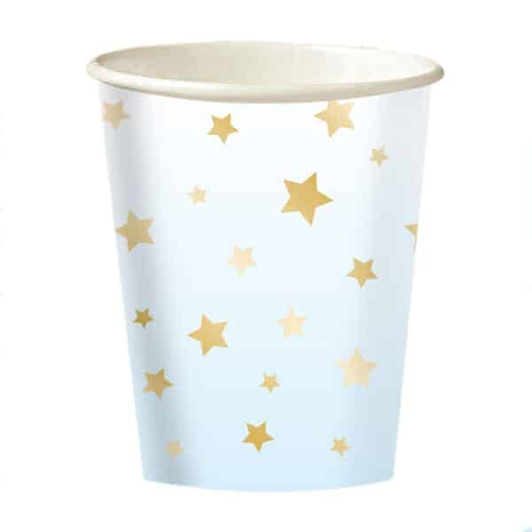 [9910301-66] 1st Birthday Blue Ombre Paper Cups 250ml - 8pk