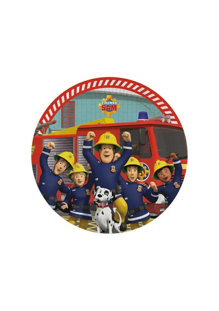 Fireman Sam Round Plates 23cm - 8pk