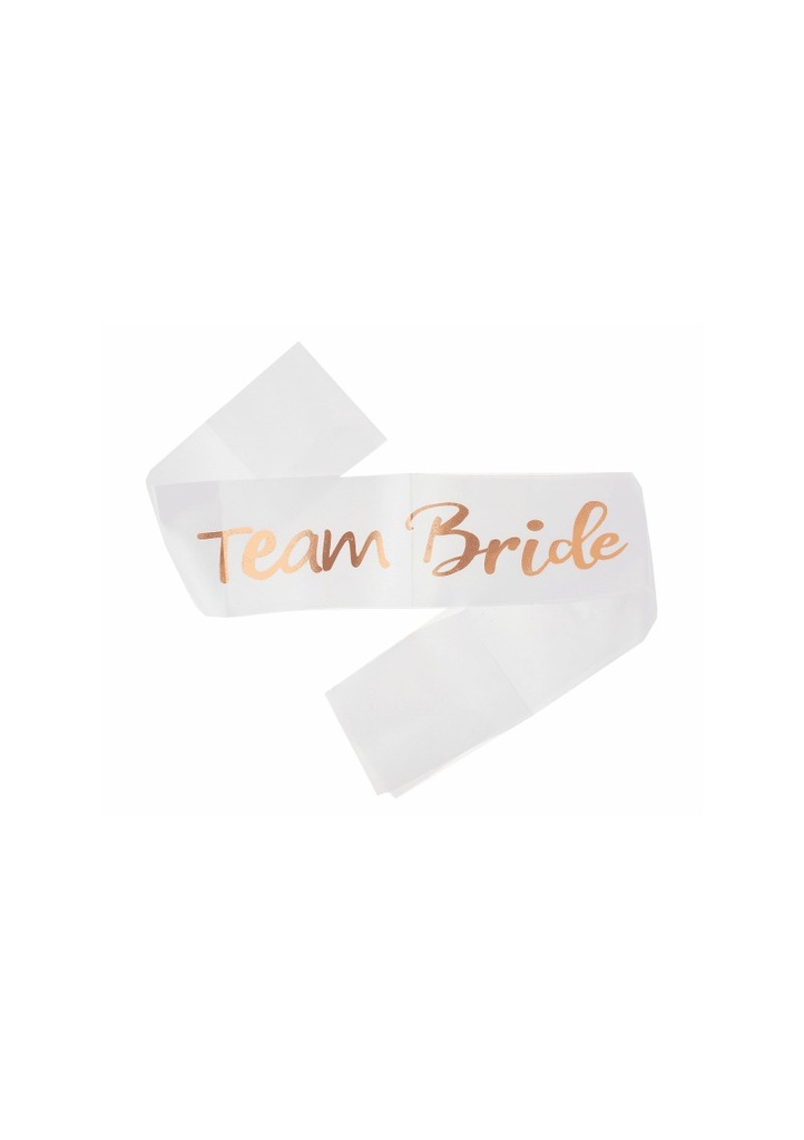 Hens Party Team Bride Sash - Rose Gold