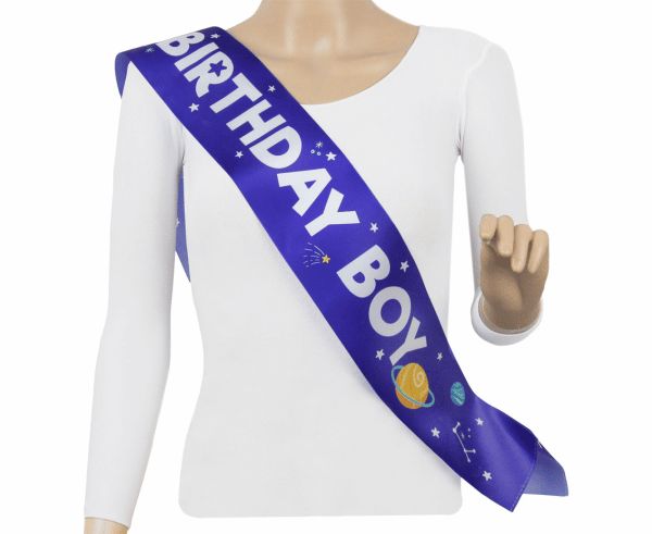 [PF-SZBK] Birthday Boy in Space Sash, Size 10 x 150cm