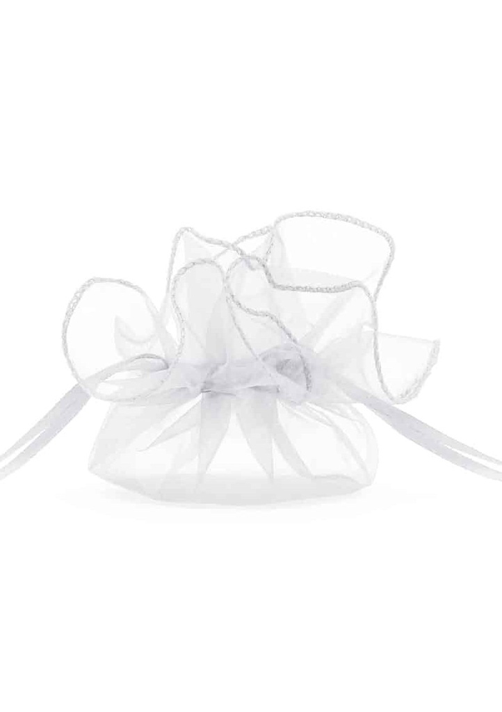 Organza Pouches, White, 25cm (1 pkt / 10 pc.)