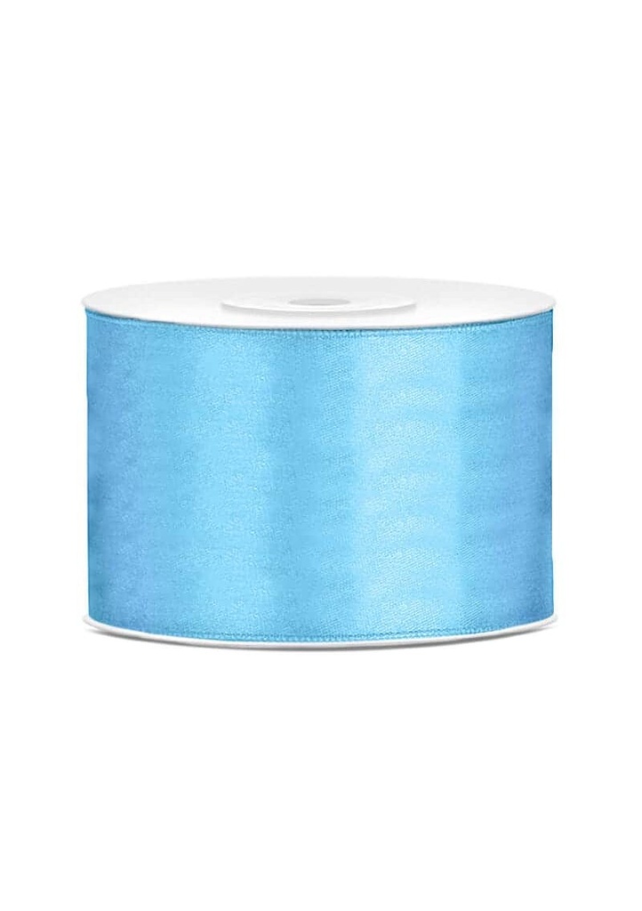 Satin Ribbon, Sky-Blue, 50mm (Sold Per Metre)