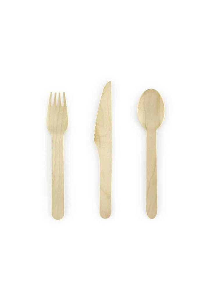 [SDR2] Wooden Cutlery Woodland, 16cm (1 pkt / 18 pc.)