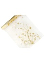 Table Runner - Printed Organza, Cream, 0.36 x 9M
