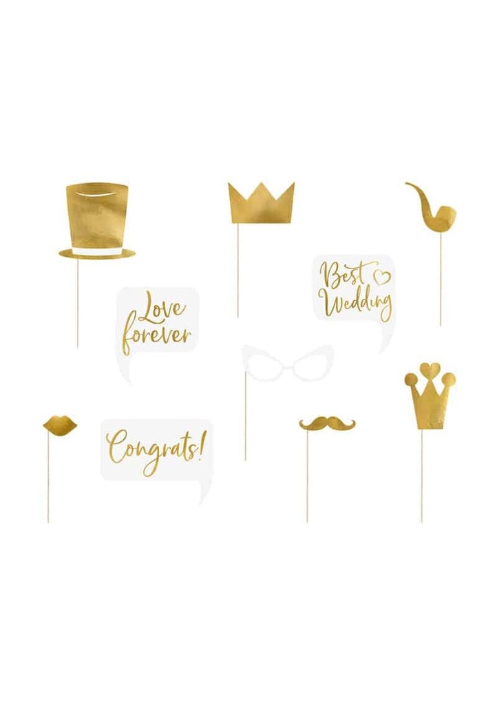 [KNP30] Wedding Photo Props, Mix (1 pkt / 10 pc.)