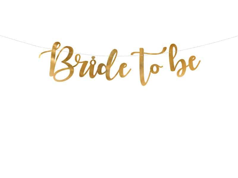 [GRL85-019M] Banner Bride To Be, Gold, 80x19cm