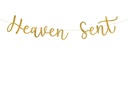 Banner Heaven Sent, Gold, 14.5x85cm