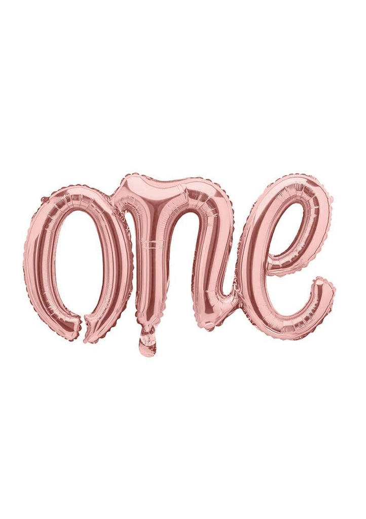 Foil Balloon One, 66x37cm, Rose Gold