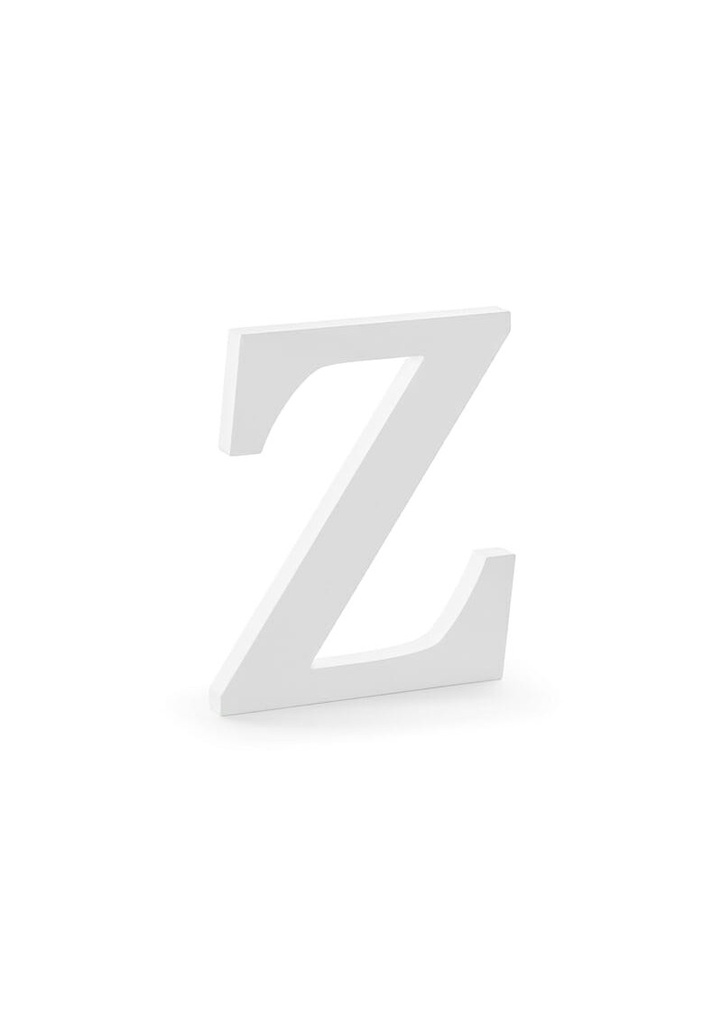 [DL1-Z-008] Wooden Letter Z, White, 17x20cm