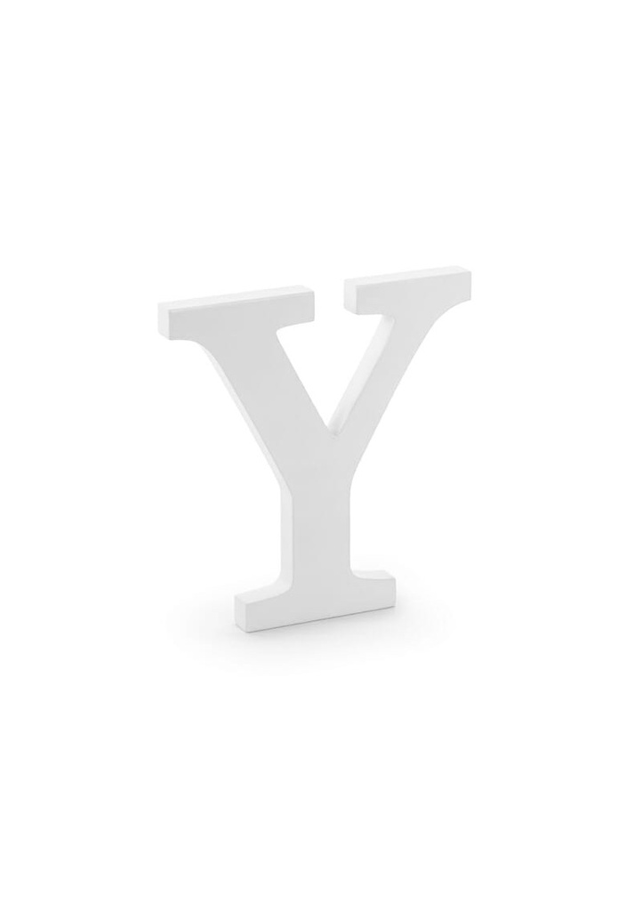[DL1-Y-008] Wooden Letter Y, White, 19x20M