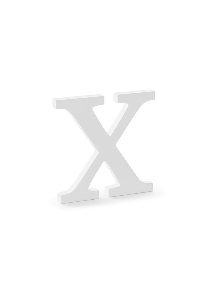 [DL1-X-008] Wooden Letter X, White, 19.5x19cm
