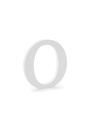 Wooden Letter O, White, 19.5x20.5cm