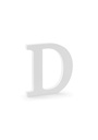 Wooden Letter D, White, 19.5x20cm
