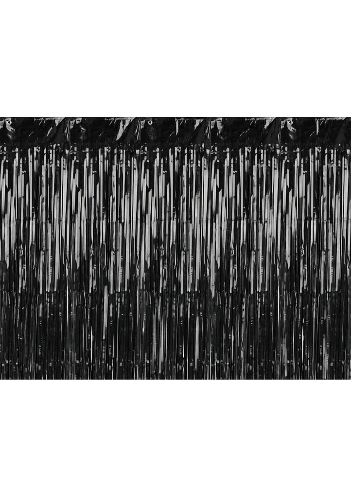 [CRT-010] Party Backdrop Curtain Black, 90 x 250cm