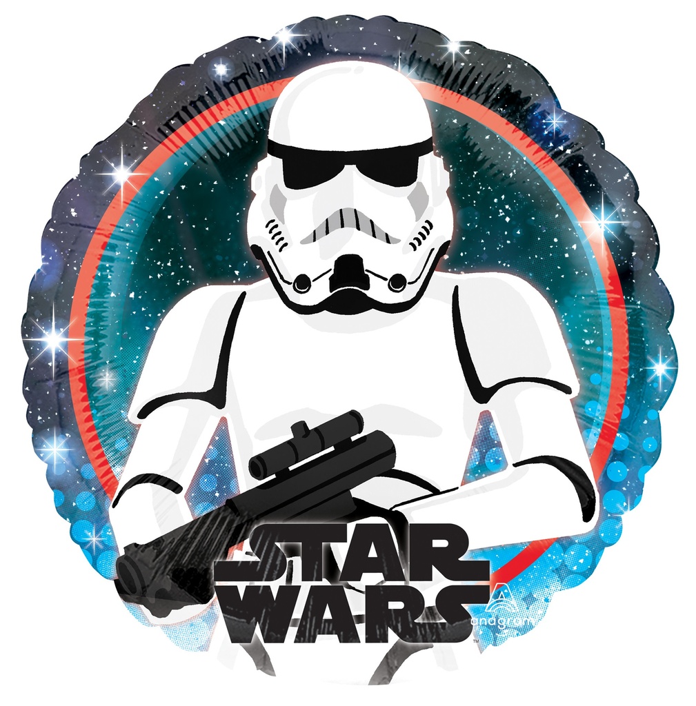 [4275201] Standard Star Wars Galaxy Stormtrooper Foil Balloon 43cm