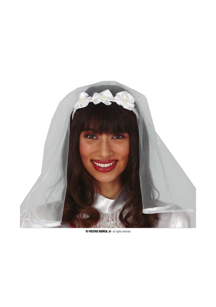 Hens Bridal Headband With Veil