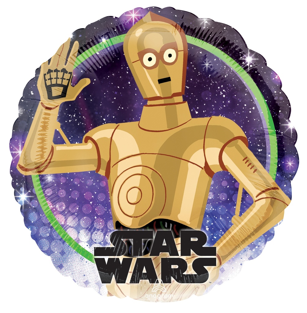 [4275401] Standard Star Wars Galaxy C-3P0 Foil Balloon 43cm