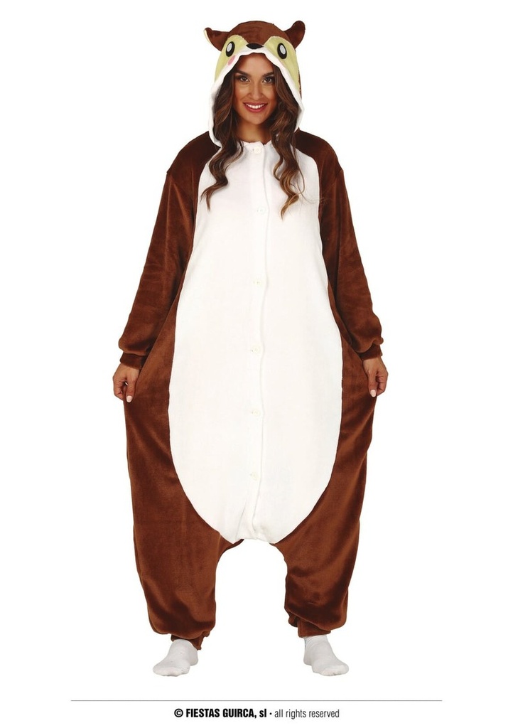 Squirrel Kigurumimi Onesie - Adult Size Large (42 44)