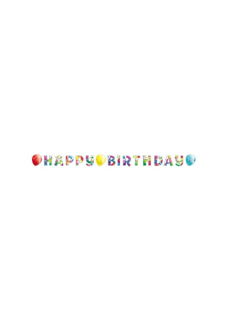 [9900327] Happy Birthday Letter Banner Balloons – 174 x 13cm