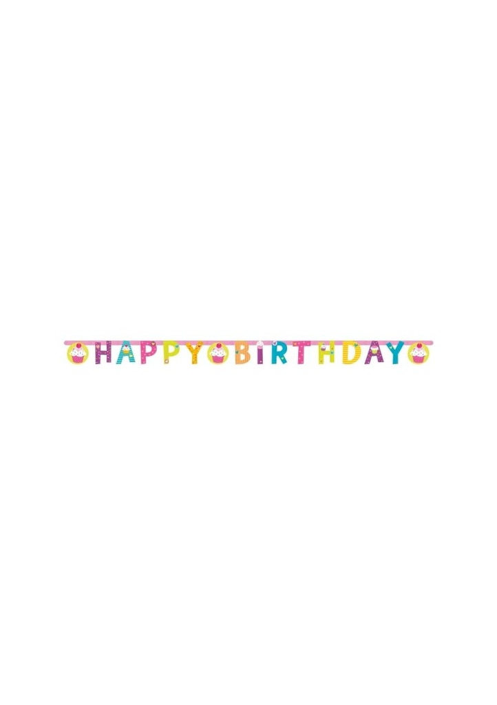 Letter Banner Cupcake Paper - 173 x 11cm