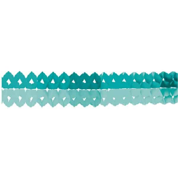 [9904619] Aqua Glamor Mini Paper Garland 8cm x 200cm - 2pk