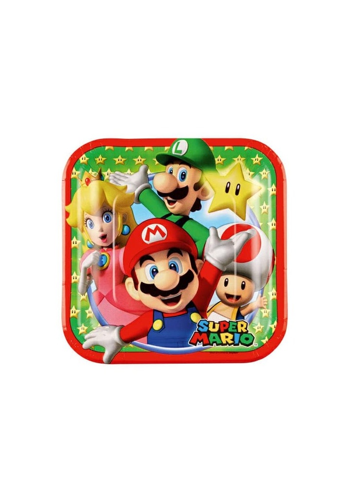 [9901536-66] Super Mario Paper Plates 18cm - 8pk