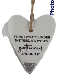Christmas Ceramic Heart Keepsake  - 8cm