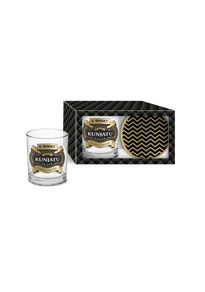 [WGC006] Whisky Glass & Coaster Kunjatu – 300ml