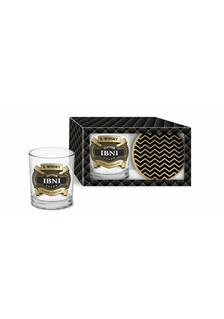 [WGC008] Whisky Glass & Coaster Ibni - 300ml