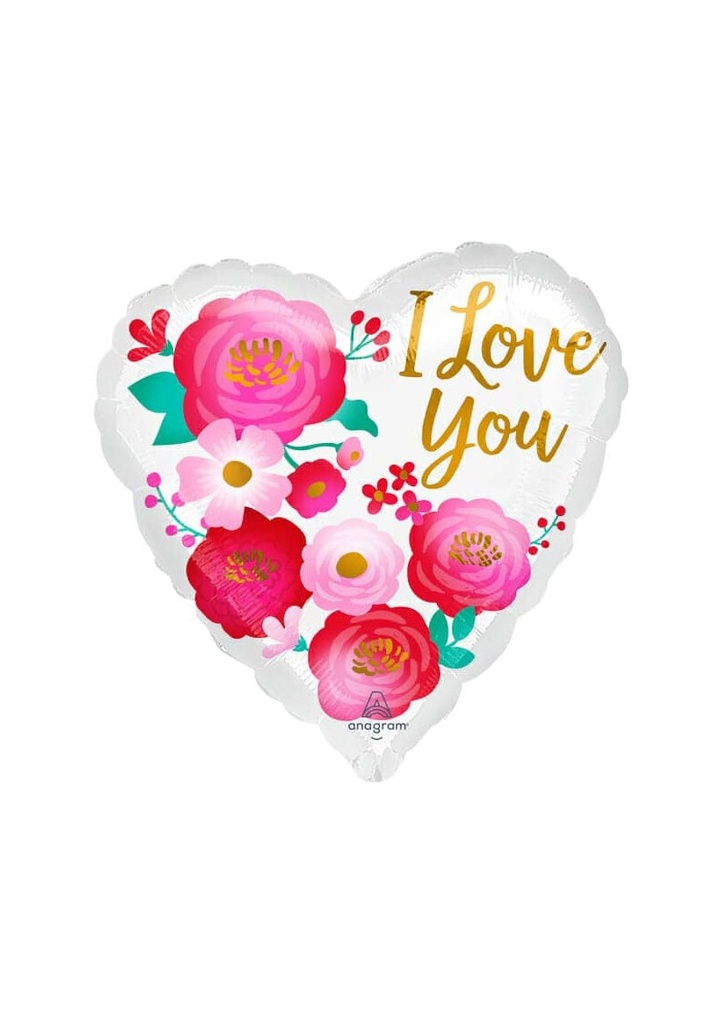 Love You Ombré Flowers - 17"/43cm