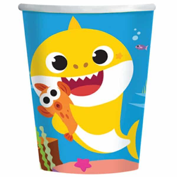 [9909041-66] Baby Shark Paper Cups 250ml - 8pk