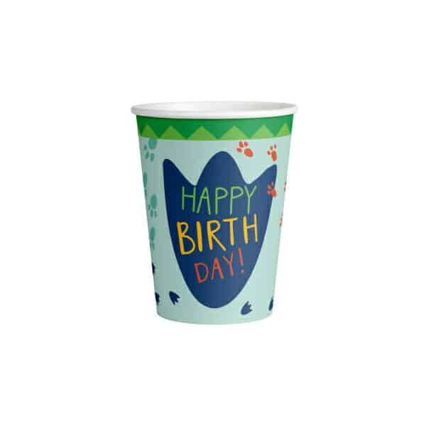 [582270-66] Dino-Mite Paper Cups 250ml - 8pk