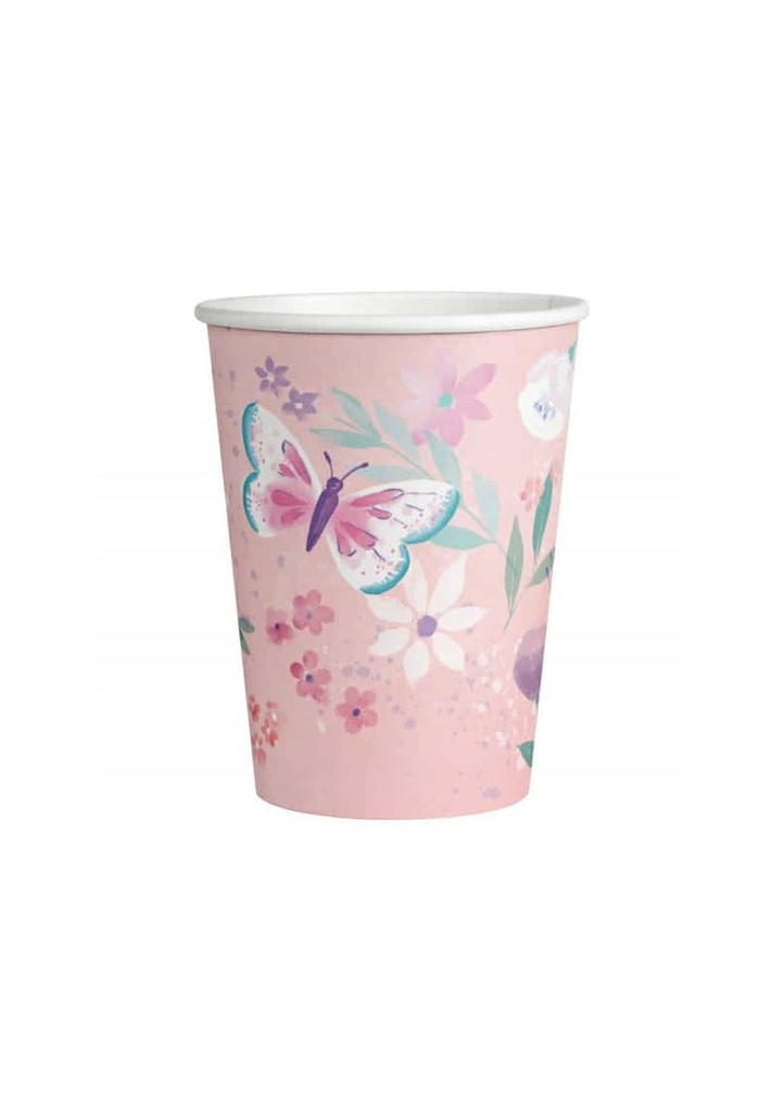[9909723-66] Flutter Paper Cups 250ml - 8pk
