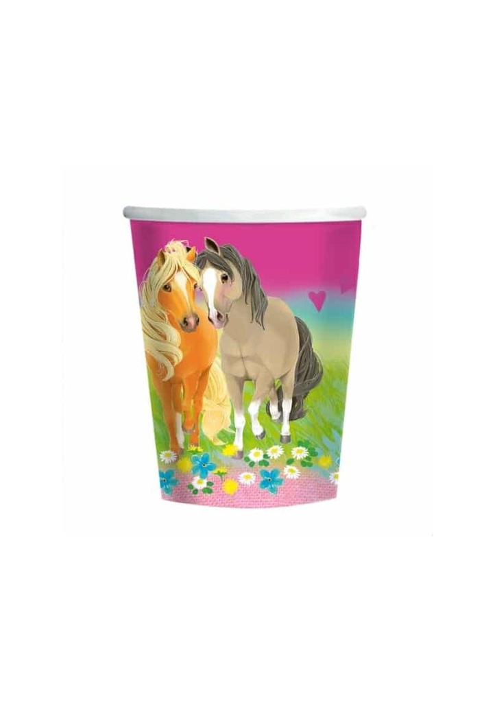 Pretty Pony Paper Cups 250ml - 8pk