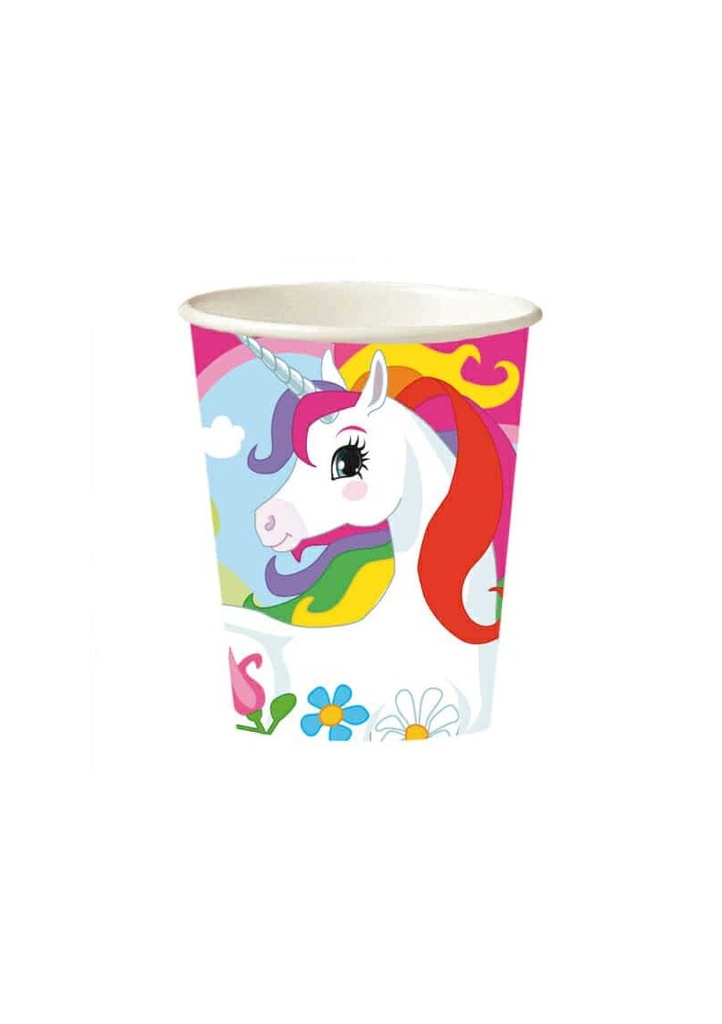 Unicorn Paper Cups 250ml - 8pk