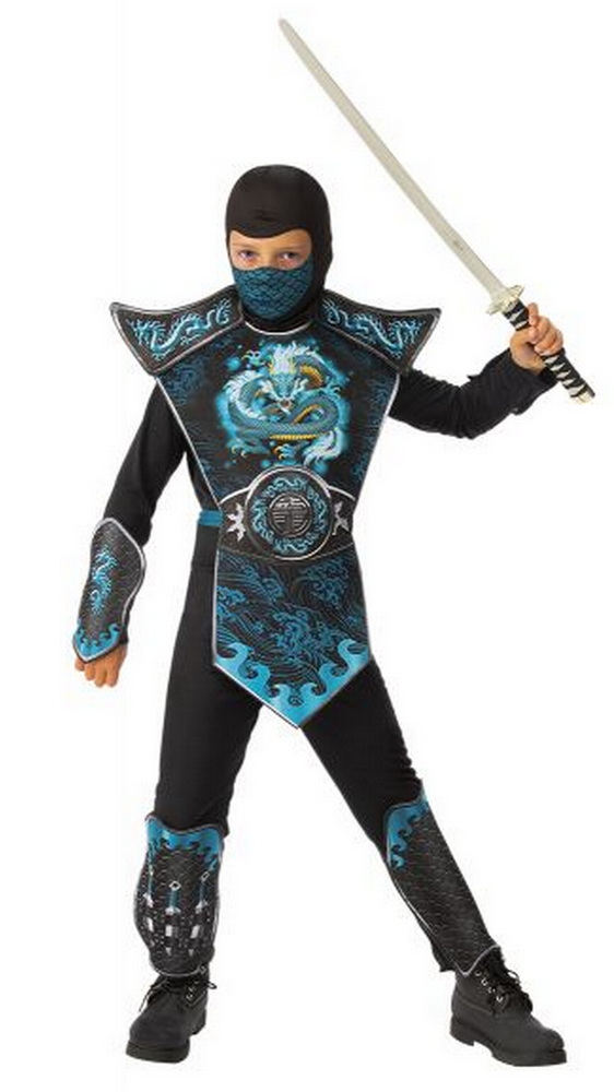 Blue Dragon Ninja Boy Costume - Age 5 to 7 Years
