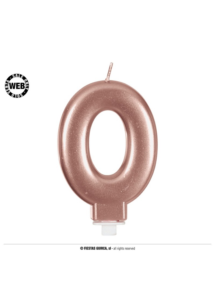 Rose Gold Frosted Candle 8cm - No. 0