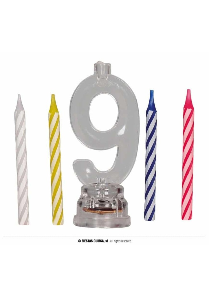 Led Candle No.9 With 4 Candles (13cm)