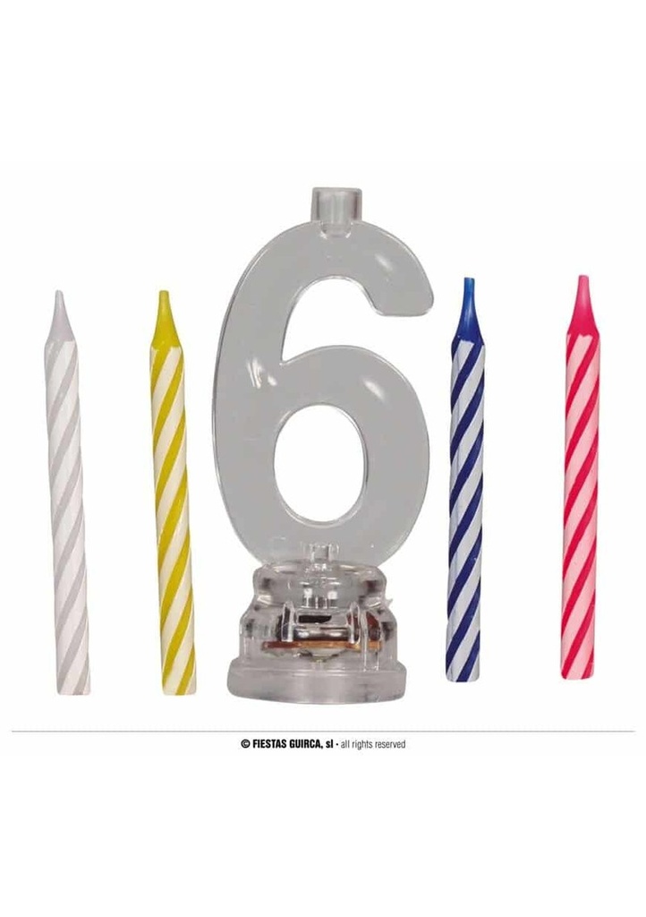 Led Candle No.6 With 4 Candles (13cm)