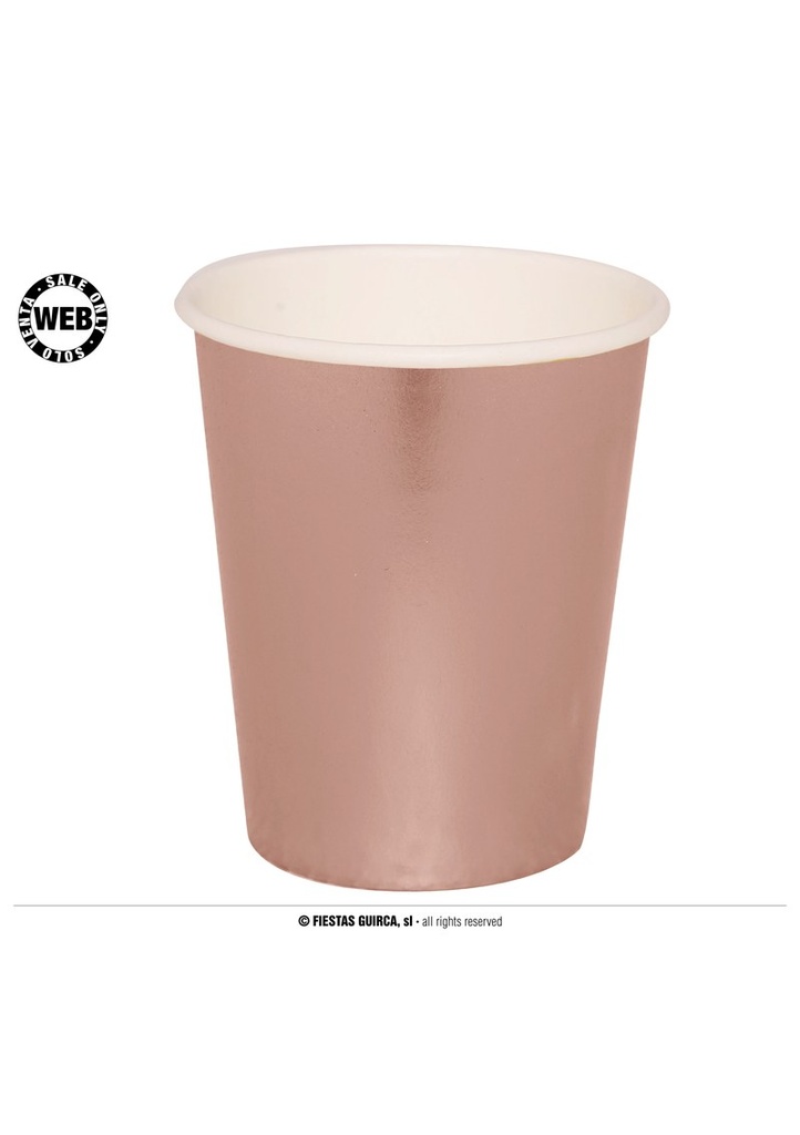 Rose Gold Cups 240ml - 6pk