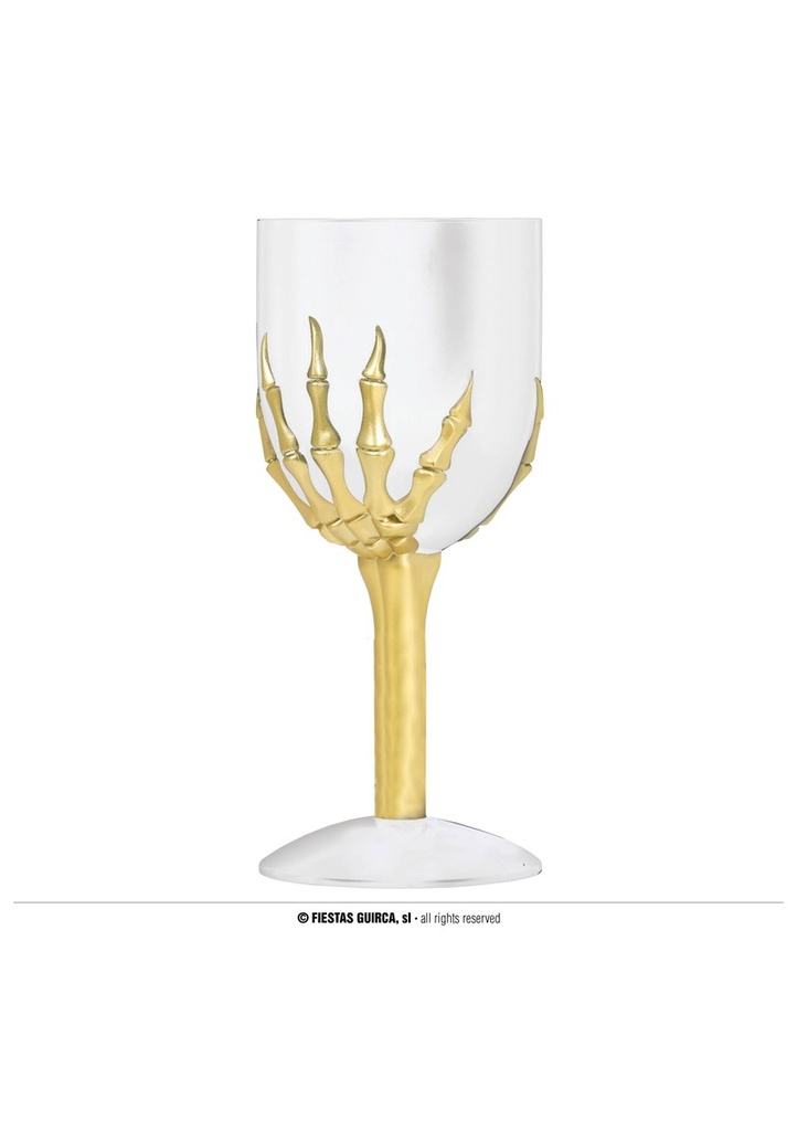 Halloween Wine Skeleton Glass - 18cm