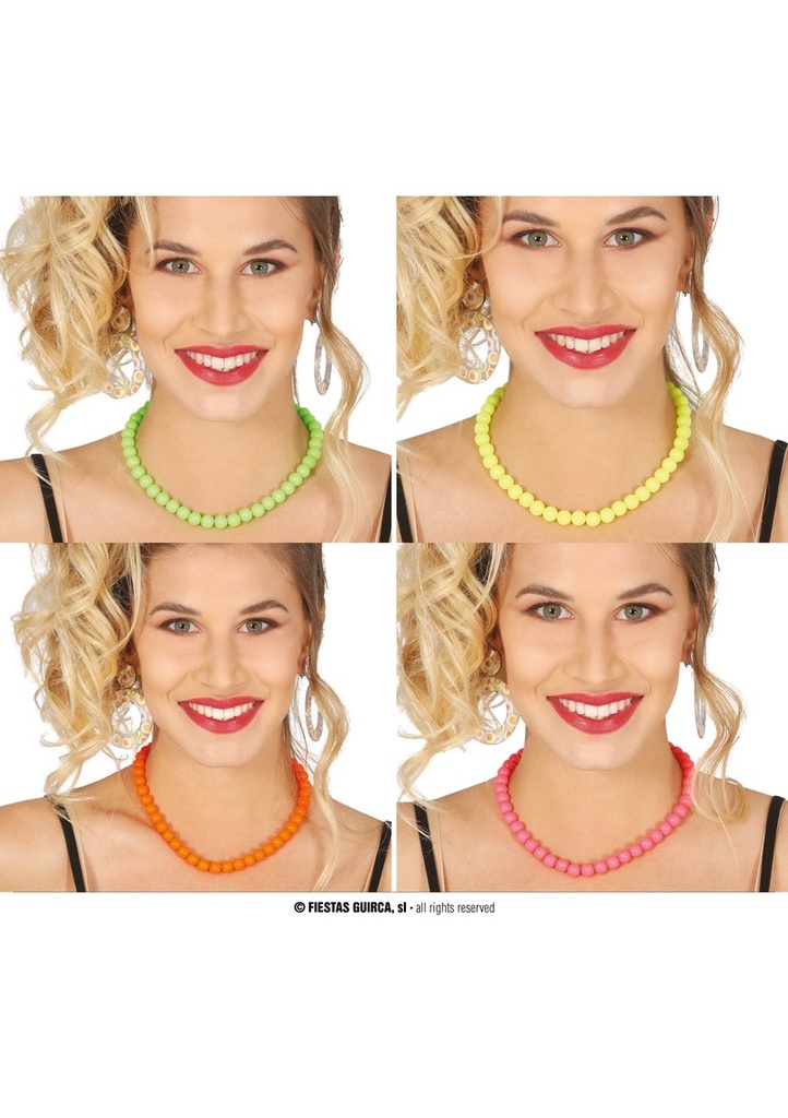 Necklaces Neon Assorted Colours - 90cm