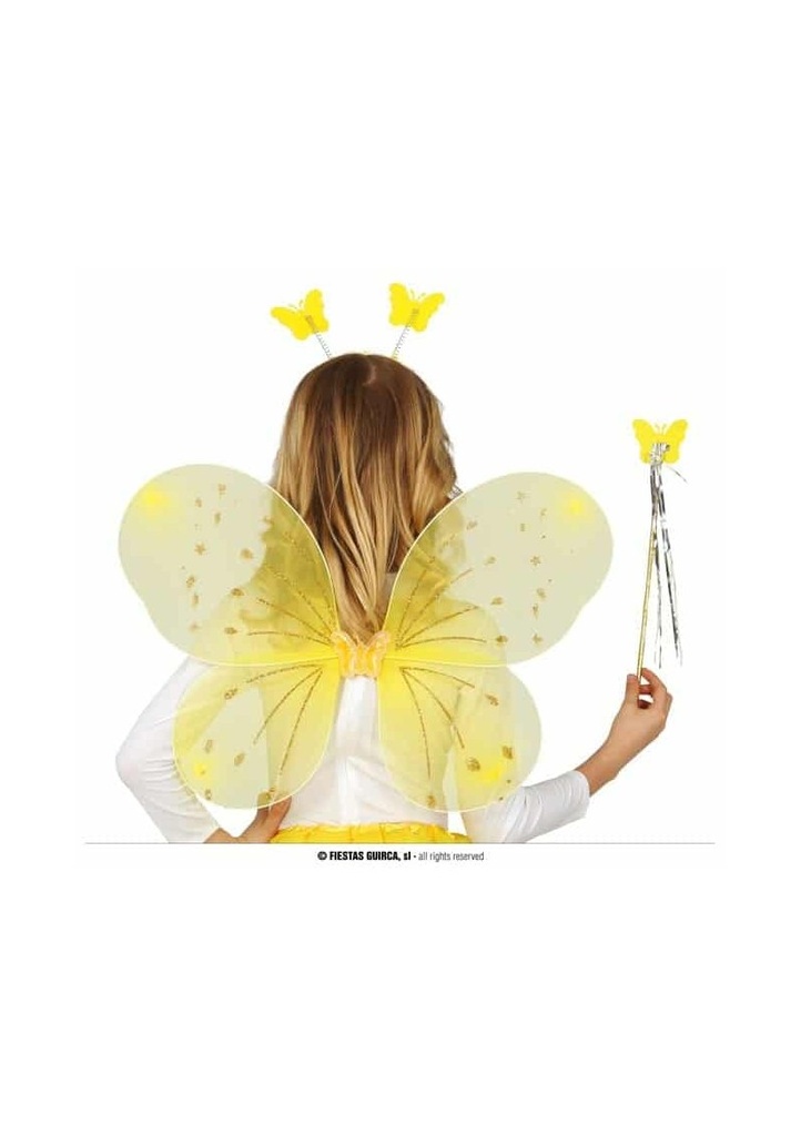 Yellow Wings 52x37cm with Tiara & Wand