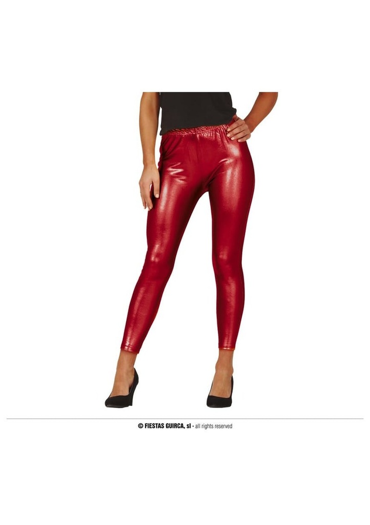 Metallic Leggings Red – Adult One Size