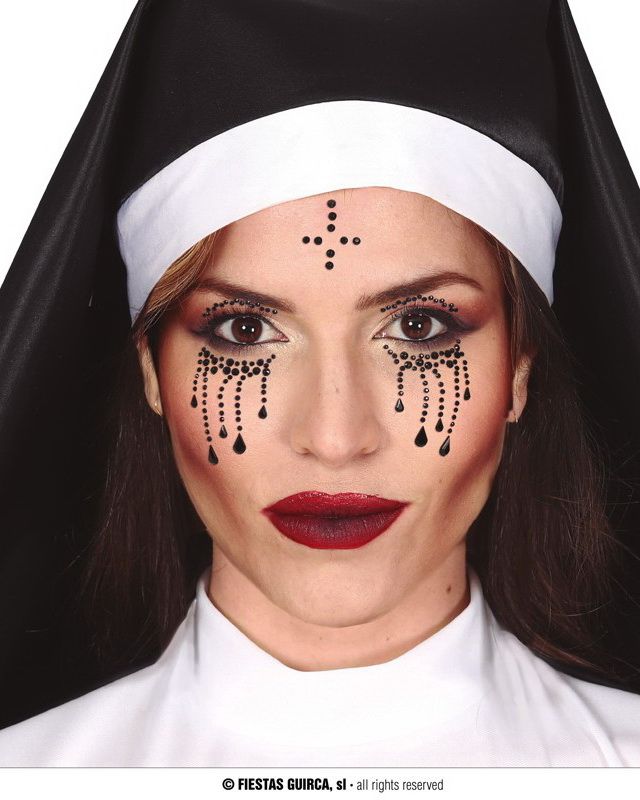 Adhesive Face Gems Nun Set