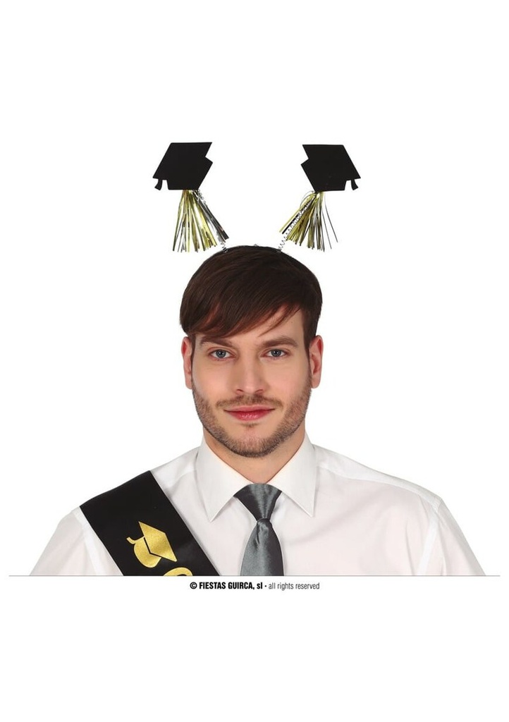 Graduation Headband With 2 Graduated Caps