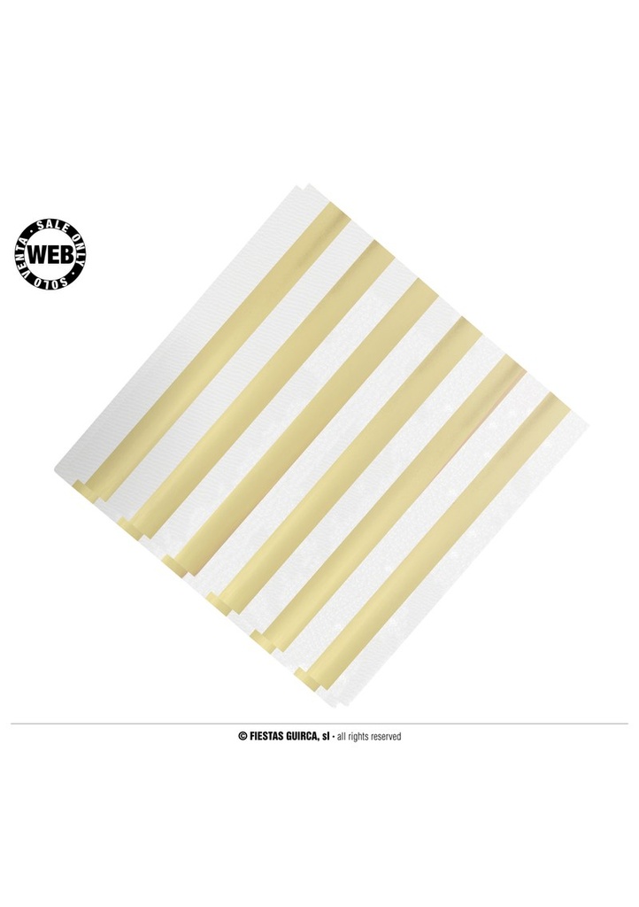 [7254] Gold Napkins 33x33cm - 12pk