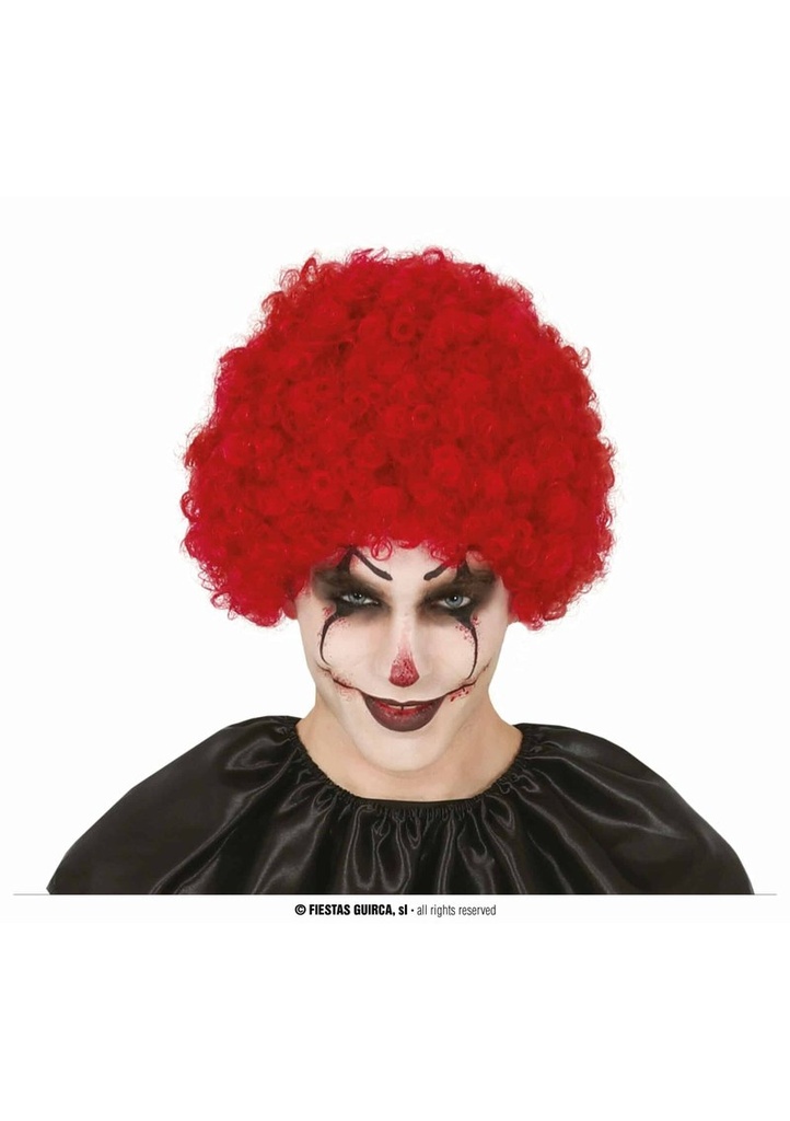 Red Burgundy Clown Curly Wig - Adult One Size